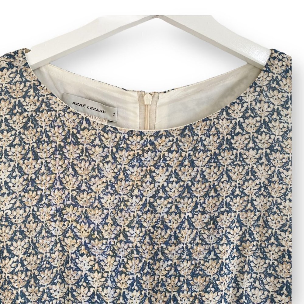Rene Lezard Sleeveless Midi Dress in Print, Size 40‎ German (US10/L) - Picture 8 of 11